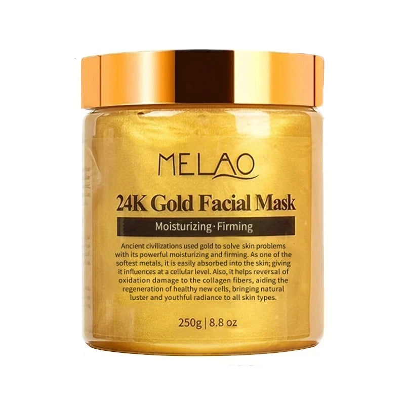 MELAO 24K Gold Face Mask Beauty Facemask Skin Remove France Golden Collagen Facial Moisturizing Masks - AMULET RING STORE