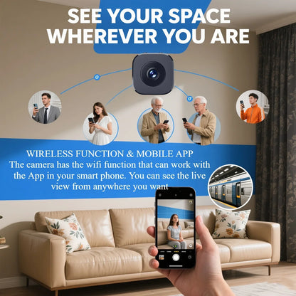 1920 * 1080P Mini HD Camera WiFi Wireless Monitoring Security Protection Remote Monitor Camcorders Video Surveillance Smart Home - AMULET RING STORE