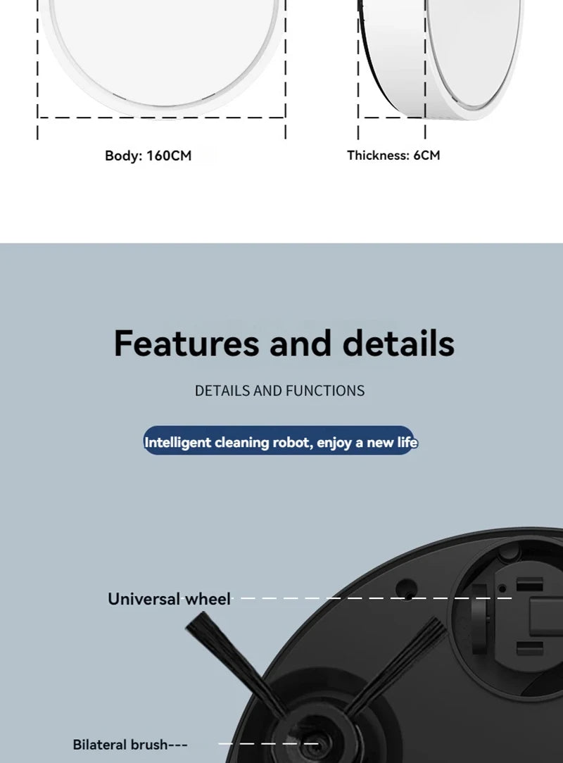 Xiaomi MIJIA 3 in 1 Smart Sweeping Robot Vacuum Cleaner 4000Pa Strong Suction Easy To Use For Hard Floors Pet Hair Carpets New - AMULET RING STORE