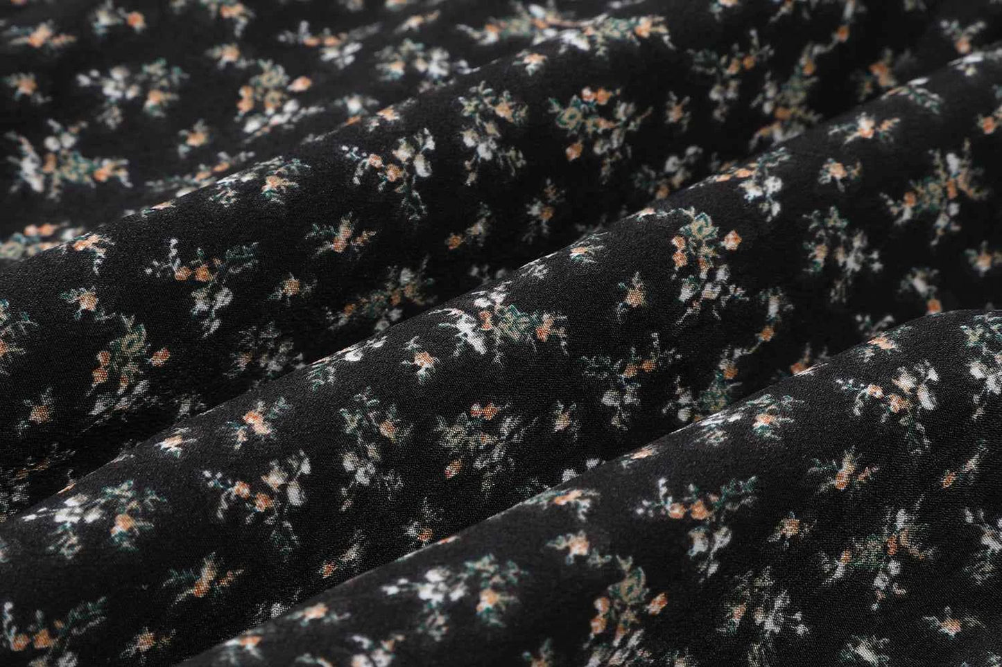 High Waist Vintage Floral Printed Women's Umbrella Skirts 2025 New Spring Autumn Black Casual Loose Straight A-line Skirt Female