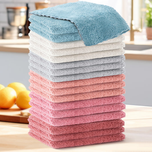 Household clean Set of 12 or18 piece, Soft and Highly Absorbent, Perfect for Kitchen and Bathroom, Multi functional for Home Use - AMULET RING STORE