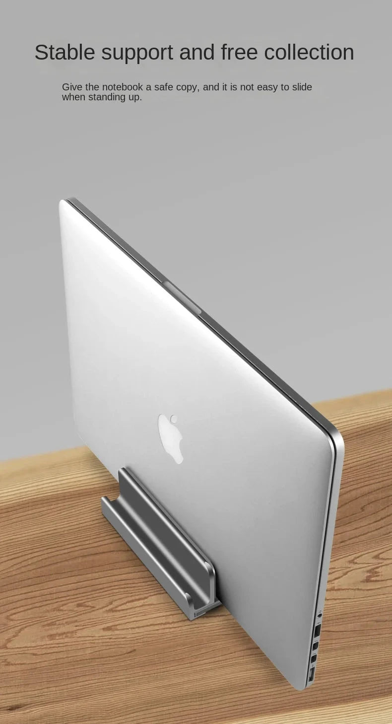 Laptop Stand Vertical Tool-Free Adjustable Aluminum Vertical Laptop Stand Holder Support Macbook Air Pro Laptop Accessories - AMULET RING STORE
