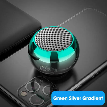 Wireless Bluetooth Speaker Portable Small Steel Gun Metal Heavy Stereo Surround Subwoofer Outdoor Mini Bluetooth Small Speaker - AMULET RING STORE
