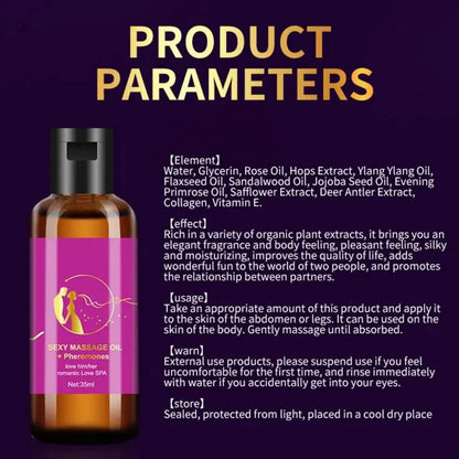 Purple Charming Massage Oil Natural Pheromone SPA Skin Care Body Smoothing Nourishing Oil Essential Oil Moisturing Serum E9U4 - AMULET RING STORE