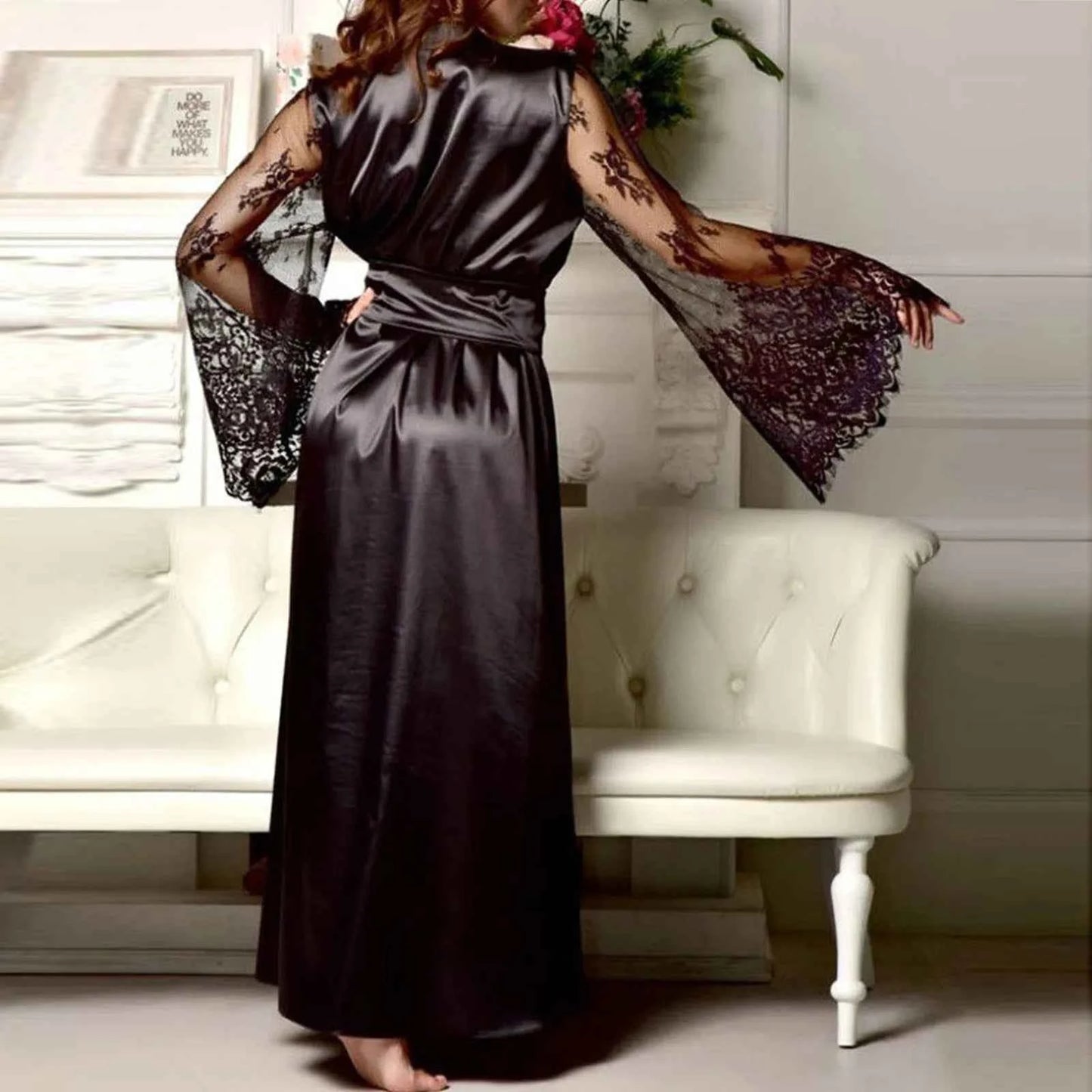 New Ladies Sexy Imitation Ice Silk Plus Size Pajamas Nightgown Nightgown Nightwears For Ladies Sexy Sleepwear Night Gown 2025