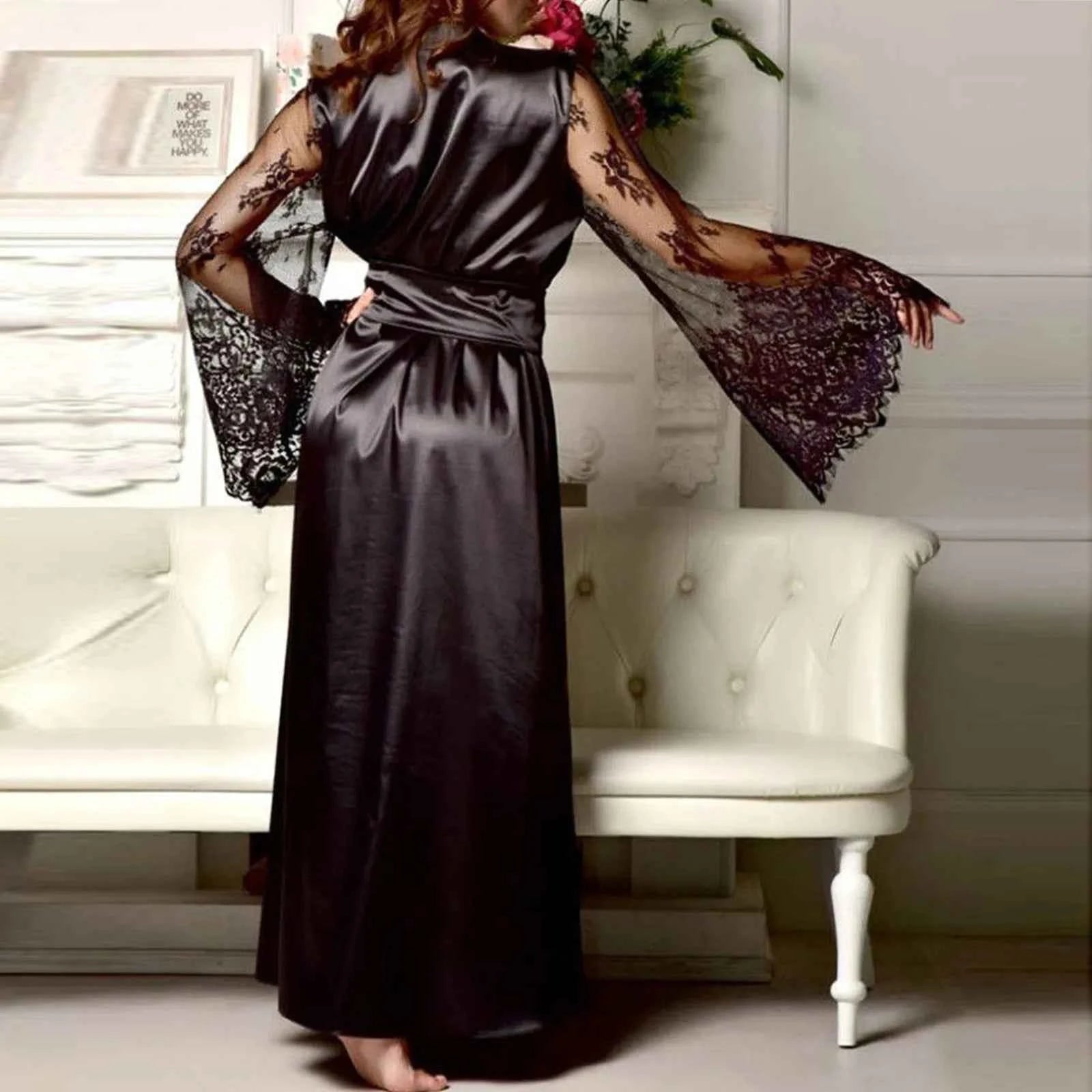 New Ladies Sexy Imitation Ice Silk Plus Size Pajamas Nightgown Nightgown Nightwears For Ladies Sexy Sleepwear Night Gown 2025