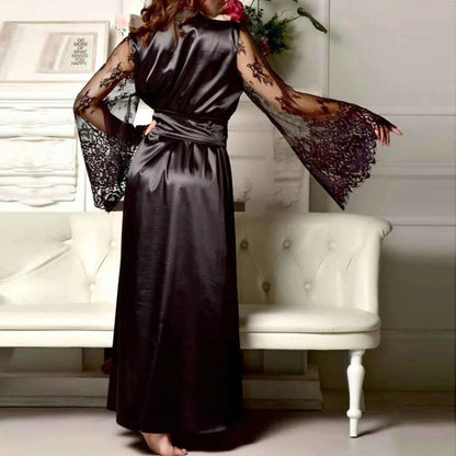 New Ladies Sexy Imitation Ice Silk Plus Size Pajamas Nightgown Nightgown Nightwears For Ladies Sexy Sleepwear Night Gown 2025