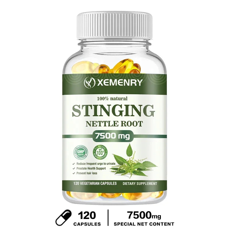 Stinging Nettle Root Capsules - Promotes Prostate and Urinary Tract Health, Reduces Urinary FrequencyCapsule