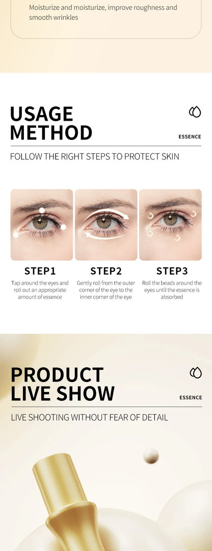 Snail Face Cream + Retinol Eye Massage Roller Serum 2pcs Moisturizing Eye Bag Face Cream Korean Skin Care Products