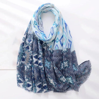 Luxury Brand Scarf For Woman Soft Cotton Shawl Wrap Tassel Viscose Muslim Woman Hijab Boho Beach Towel Female Bandana Headscarf - AMULET RING STORE