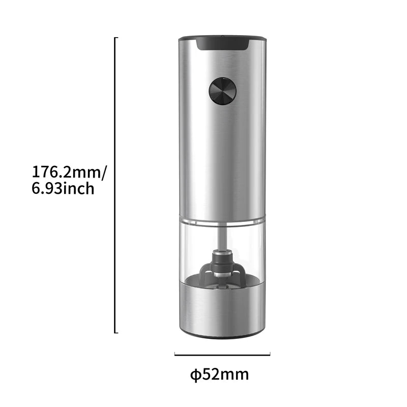 Electric Salt And Pepper Grinder With Adjustable Coarseness Refillable Mills Battery Powered Pepper Grinder Kitchen Gadget Tool - AMULET RING STORE