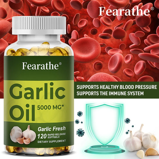 Garlic Extract, Supports Healthy Cholesterol Levels, Immune System, Circulation, Blood Pressure Balance, 120 Capsules