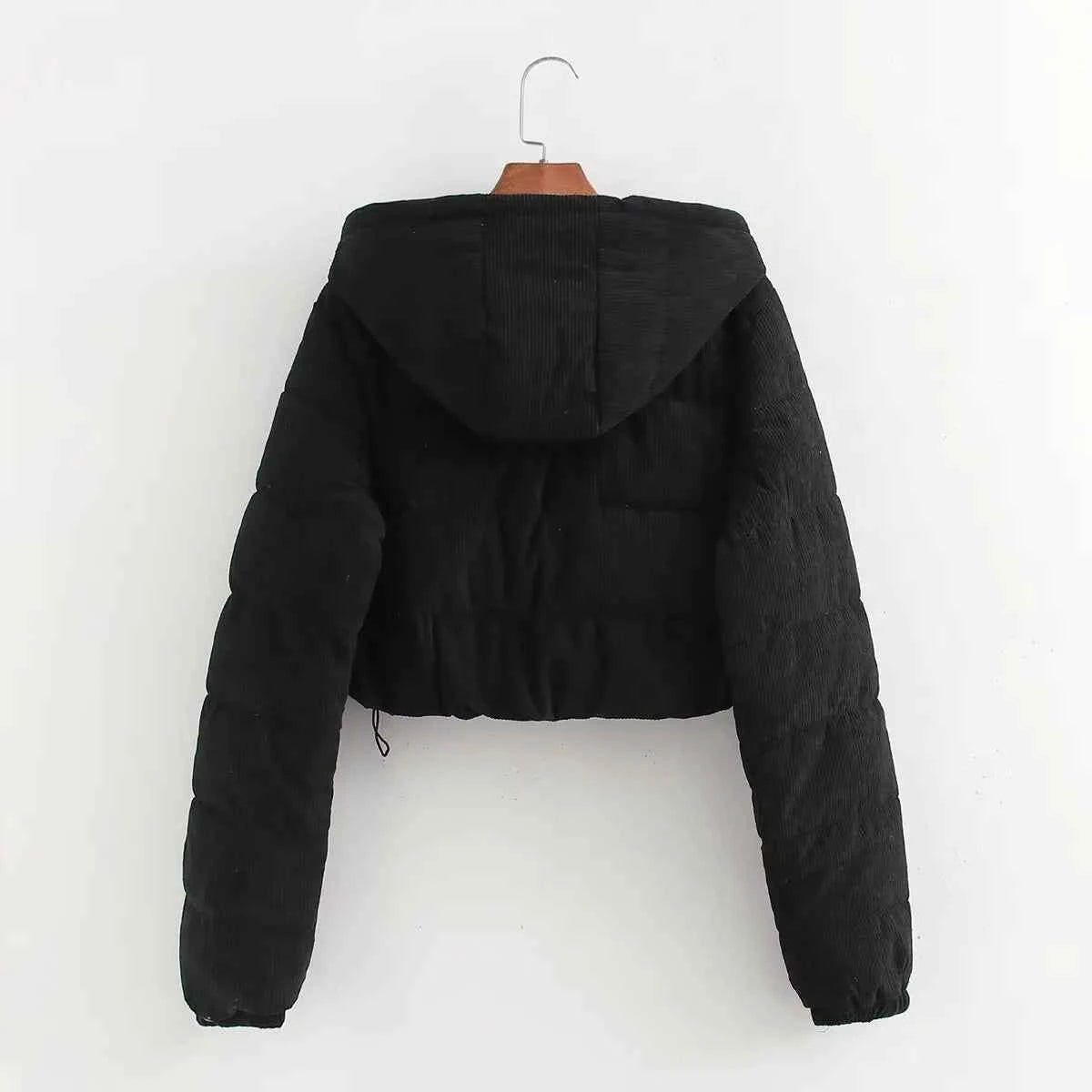 Padded Coat Casual Hooded Coat For Women Elegant Luxury Women's Coats Warm Woman Winter Coats Black Short Snow Parka