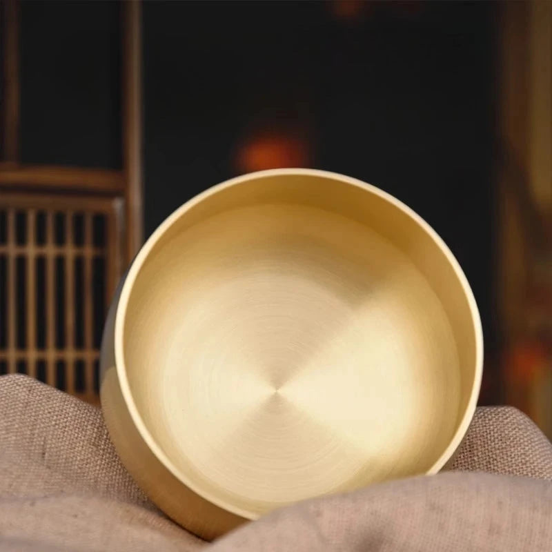 Copper Singing Bowl Buddhism Meditation Sound Healing Sound Bowls Tibetan Original Nepal Singing Bowl Yoga Musical Instruments - AMULET RING STORE