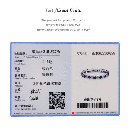 Monkton S925 Sterling Silver Thin Stackable Sapphire Rings for Women Sparkling Wedding Engagement Jewelry Set Кольца