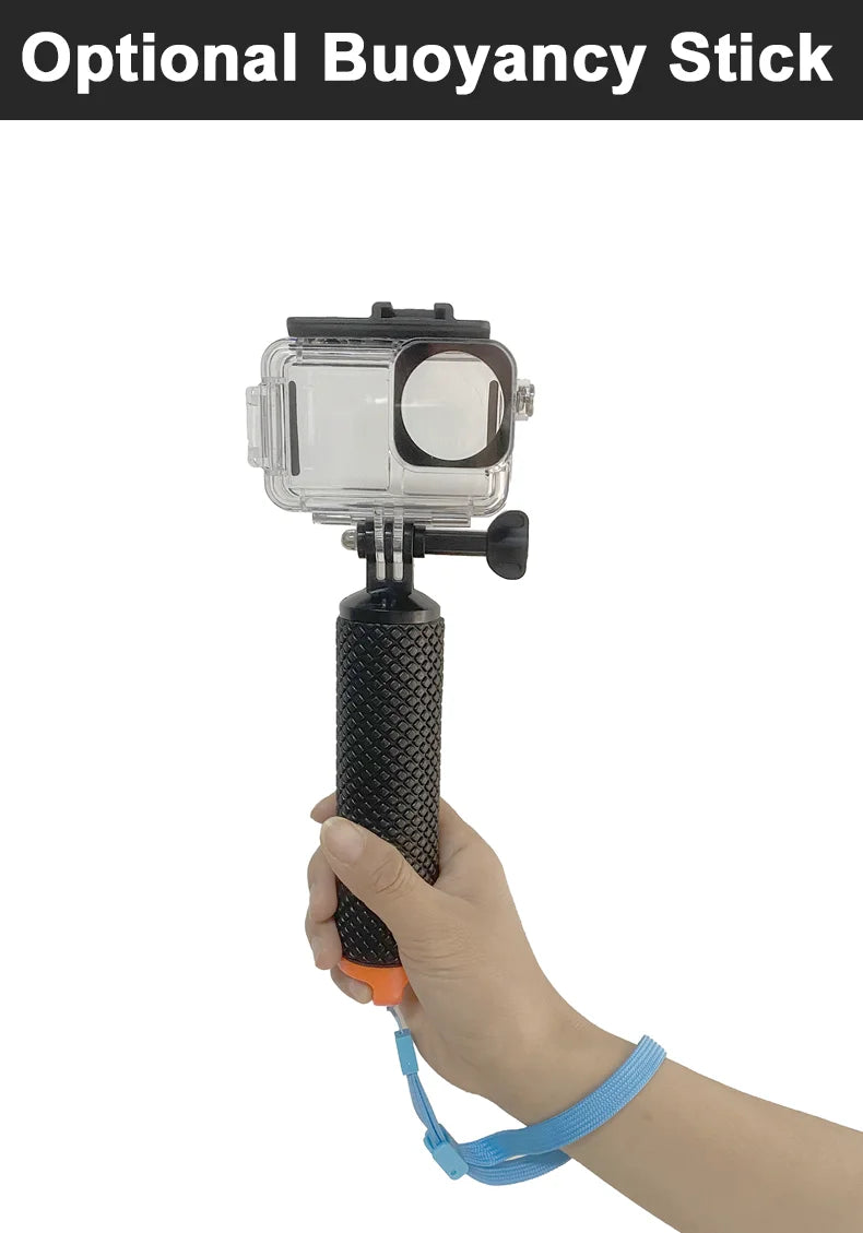 For DJI Osmo Action 4 Waterproof Case 40M Deep Diving Underwater Housing Shell for DJI Osmo Action 4 3 Action Camera Accessories - AMULET RING STORE