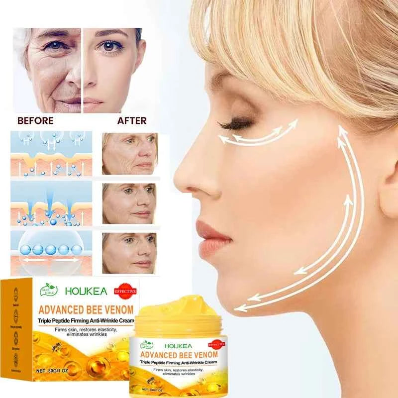 Bee Venom Instant Wrinkle Repair Cream Facial Anti-Aging Rejuvenate Fade Lines Firming Lifting Tightening Moisturizing Skincare