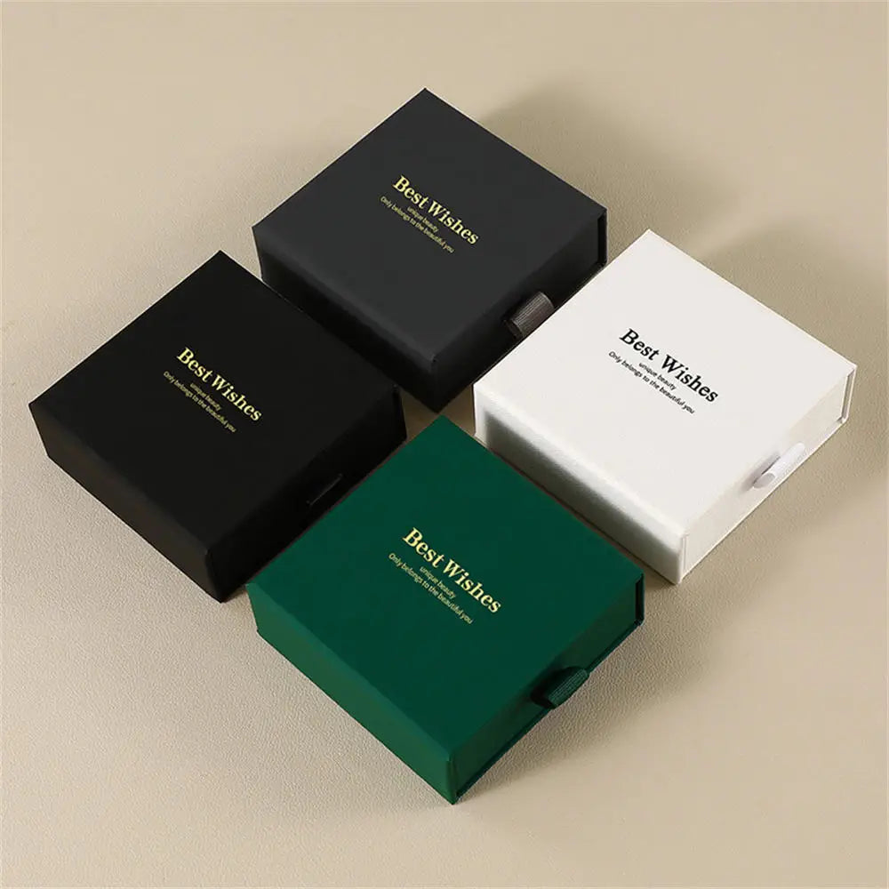 2Pcs Paper Jewelry Box PU Packaging Bag Set Necklace Bracelet Earrings Storage Gift Box High-end Jewelry Organizer Case Joyero - AMULET RING STORE