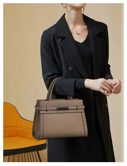 Genuine leather women's bag original first layer cowhide women's hand shoulder simple tote bag occupation