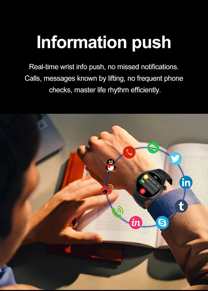 2025 New For HUAWEI GT Series Smart Watch Men AMOLED Screen Heart Rate Health Monitoring Bluetooth Call Business Smartwatch Man