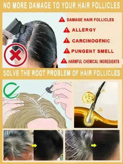 White hair killer, remove gray hair and restore natural hair color in 7 days 2025