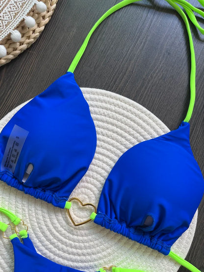 RUOTONSEPT Sexy Halter Solid color Bikini Set Women's Swimsuit Two-piece Triangle Thong Swimwear Bathing Suit Brazilian Biquinis - AMULET RING STORE