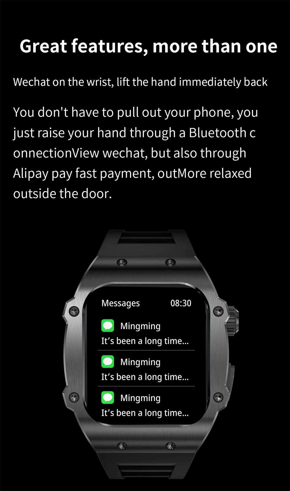 2024 Outdoor Sports Smart Watch Men 1.91 inch Screen Bluetooth Calling Waterproof Travel AI Voice Men Smartwatch For IOS Android