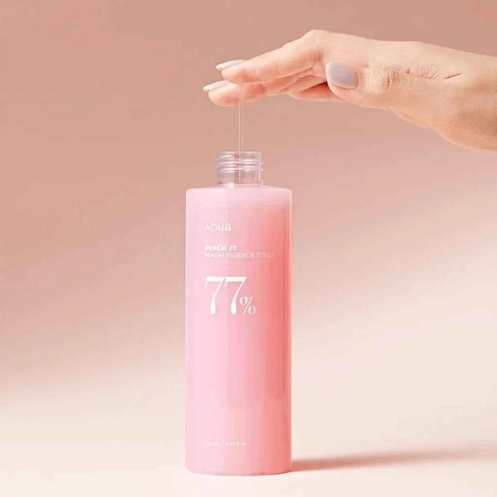 Anua Skin Care Products Peach 77 Niacinamide Toner Essence Moisturizing Calming Sensitive Skin Brightening Skin Tone Combination