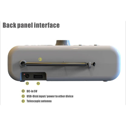 Digital Alarm Clock Radio LED Display Digital Radio Rechargeable Clock Radio with Auto-Off Timer