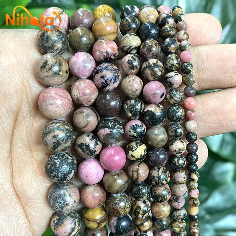 Natural Stone Beads Round Agates Turquoises Amazonite Quartz Lava Tiger Eye Beads