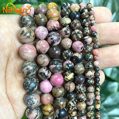 Natural Stone Beads Round Agates Turquoises Amazonite Quartz Lava Tiger Eye Beads