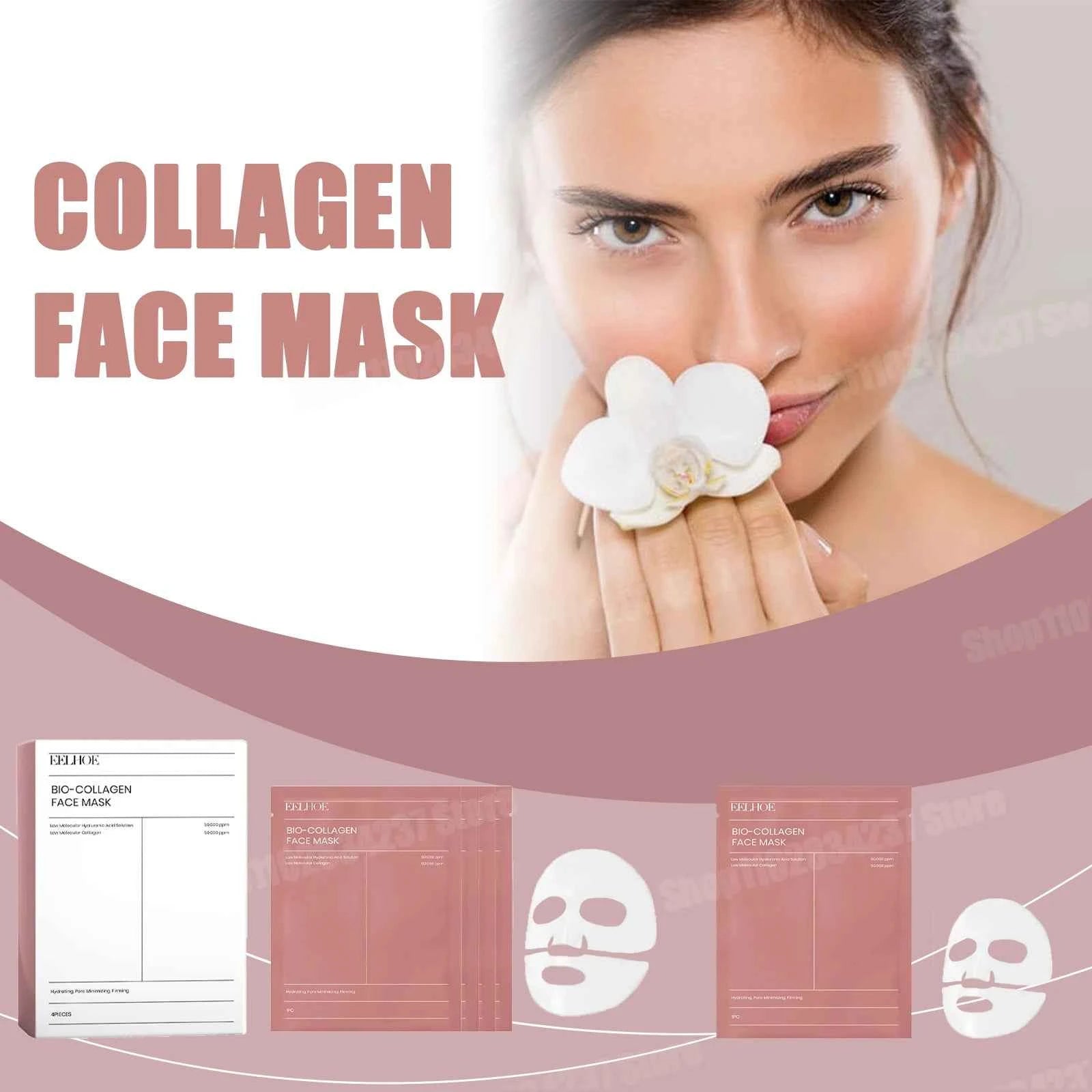 Deep Hydrating Bio Collagen Face Mask Overnight Moisturizer Pore Minimizing Refreshing Brightening Skin Care