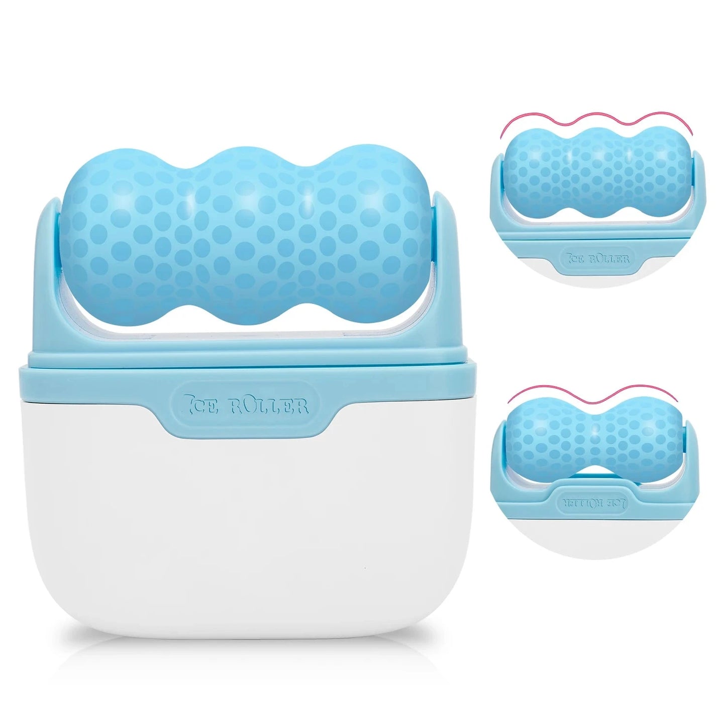 Hello Face Roller Ice Facial Massage Reusable 2 Shape Heads Freezable Ice Massager Lifting Tools