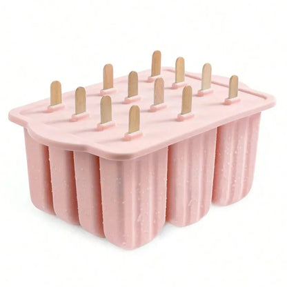 Popsicles Mold Reusable Easy-Release Silicone Homemade Maker Ice Pop Mold Trays with 50 Popsicle Sticks Summer Gifts - AMULET RING STORE