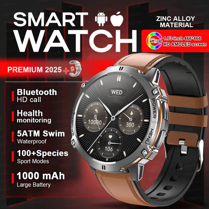 2025 New Military T-Rex 3 Bluetooth Call Smart Watch GPS Compass Barometric Altimeter 10ATM Waterproof Sports Smartwatches Men