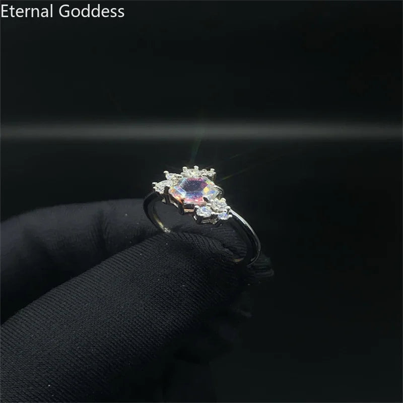 Natural Alexandrite Gemstone Ring for Women Solid 925 Sterling Silver Luxury for Engagement Bridal Gift Luxury Jewelry