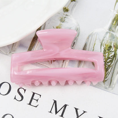 Mini Women's Hair Clips Colorful Geometric Hollow Crab Claw Clip Acetate Leopard Print Fashion Girls Hairpin Hair Accessories - AMULET RING STORE