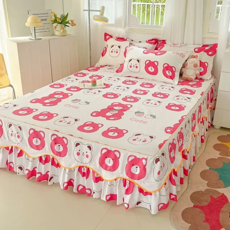 Sheet Set Household with Pillowcase Fashion Modern Water-proof Universal Skin-friendly Single Double Home Textile Bedding Luxury