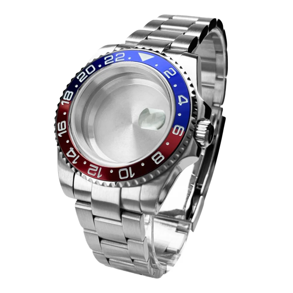 40mm 200m Waterproof NH34 NH35 NH36 Watch Case Accessories for Oyster Band SUB Watch Maker 120clicks BGW9 blue lume Bezel - AMULET RING STORE