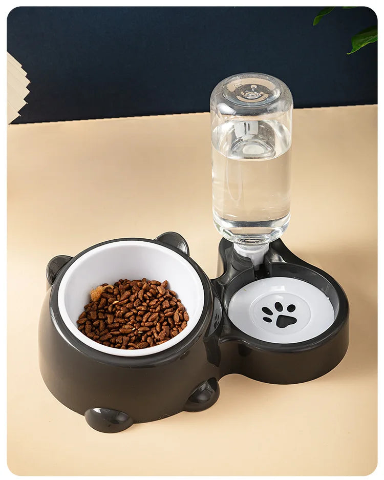 Cat Bowl 2-in-1 Drinking Water Dog Food Pot Water Bowl Rice Pot Pet Supplies Cat Bowl Pet Drinking Water Feeding Integration - AMULET RING STORE