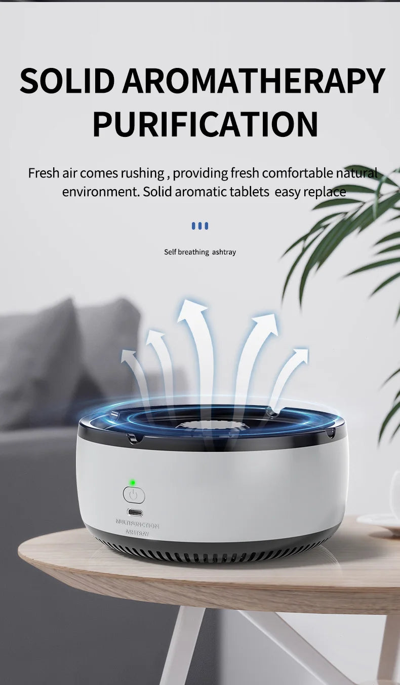 Xiaomi Youpin Air Purifier Ashtray Rechargeable Car Smoking Tank To Remove Second Hand Smoke Odor Sterile Filtration Home New Mi - AMULET RING STORE