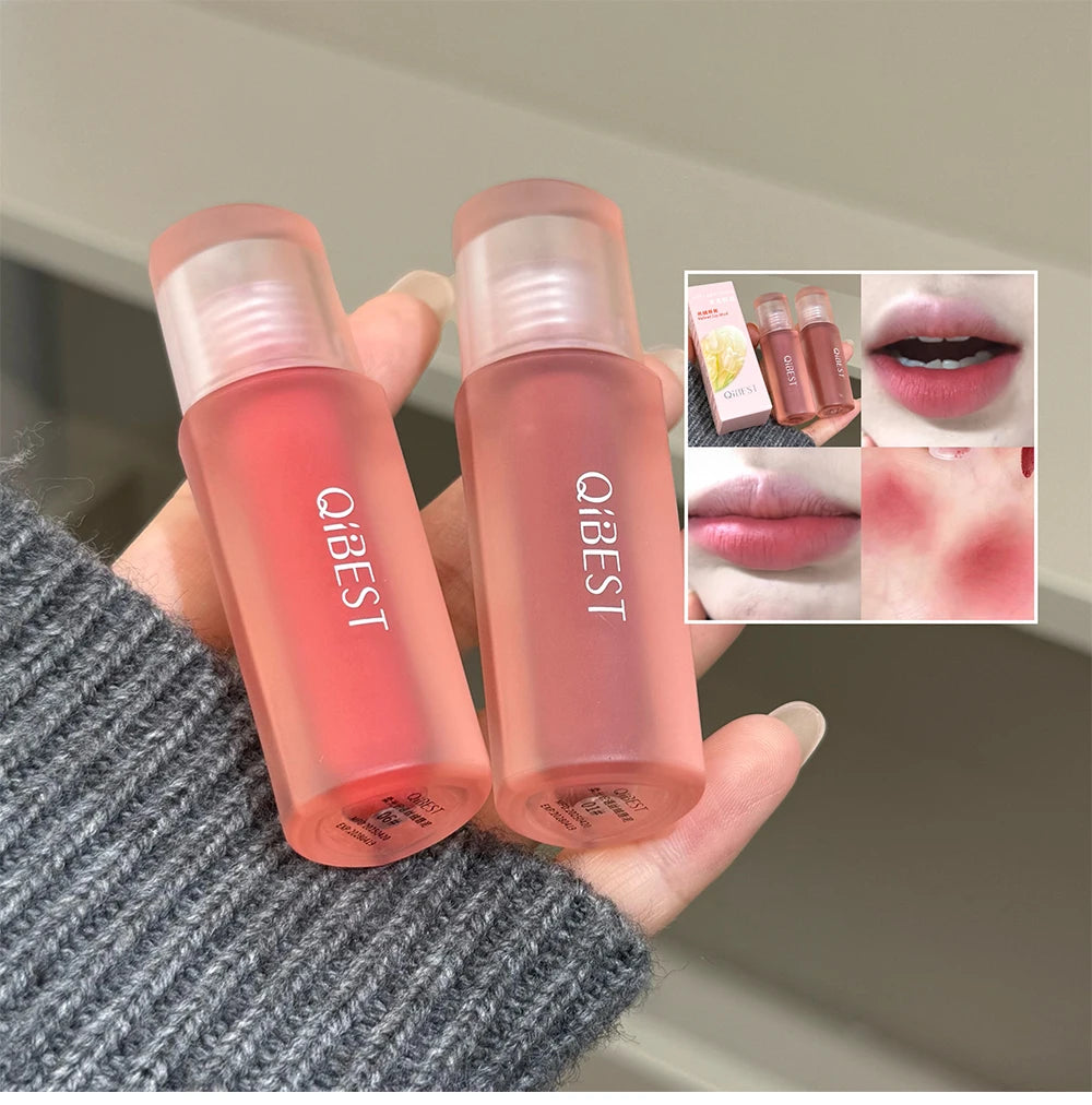 Qibest 6 Colors Velvet Matte Liquid Lipstick Long-Lasting Waterproof Lip Mud Sexy Red Lipgloss Beauty Women Cosmetics Lip Tint - AMULET RING STORE