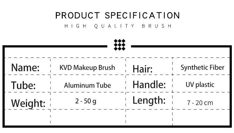Kat Von D Makeup Brush Set & Kit Foundation Blush Highlight Concealer Powder Sculpting Eyeshadow Brush KVD Brand Makeup Brush - AMULET RING STORE
