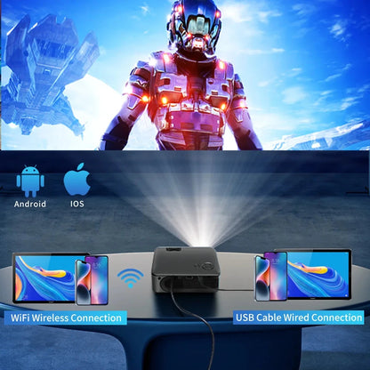 The YERSIDA A30C Wifi Mini Projector Cinema Syncs mobile phone with screen portable projector home supports 1080P movie projecto