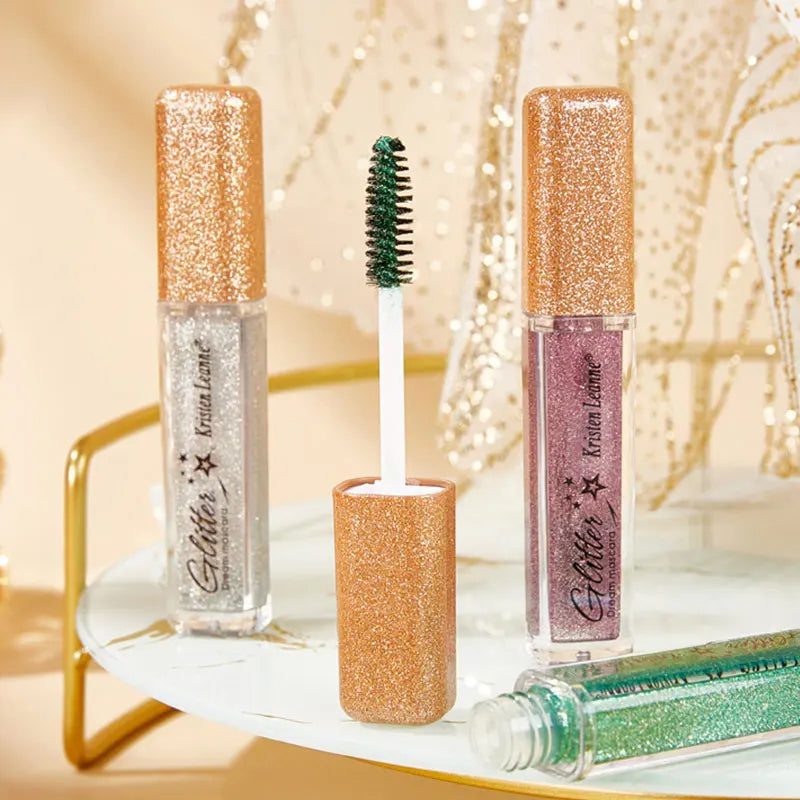 Mascara Glitter Diamond Colored Pearlescent Eye Makeup For Women Curling Thick Mascara Waterproof Korean Cosmetics Beauty - AMULET RING STORE