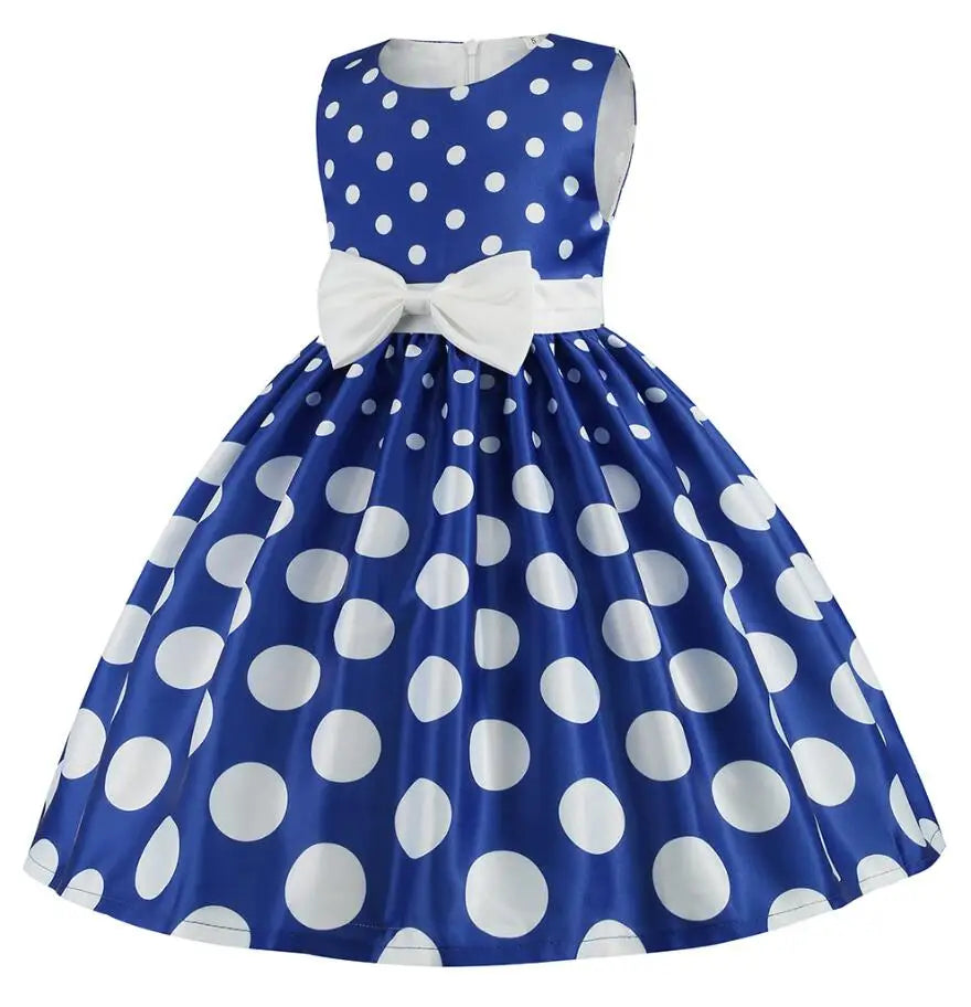 Summer Girls Rose Print Dress Princess Wedding Birthday Party Frocks Satin Children Vestidos Dresses For Girl Christmas Clothing