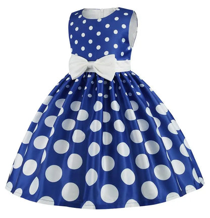 Summer Girls Rose Print Dress Princess Wedding Birthday Party Frocks Satin Children Vestidos Dresses For Girl Christmas Clothing