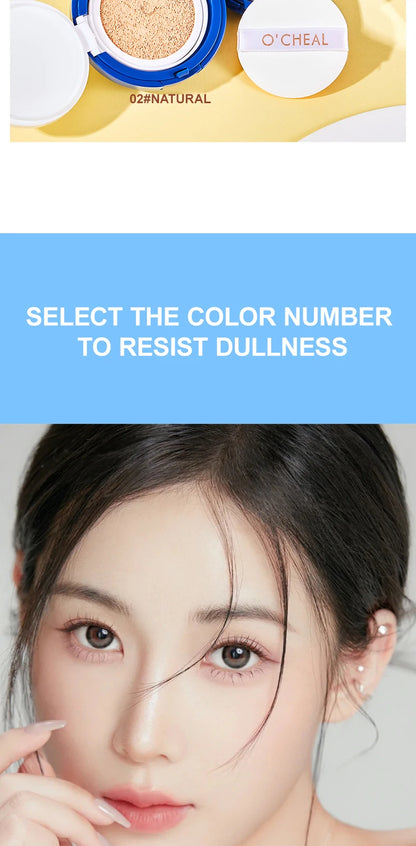 OCHEAL Natural Moisturizing Liquid Foundation Concealer BB Cream Air Cushion Whitening Oil-control Makeup Cosmetics BB Cream - AMULET RING STORE