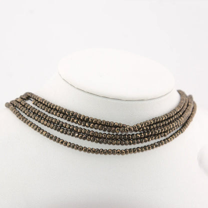 Natural Pyrite Faceted Round / Rondell Beads 2mm,3mm,4mm,1x2mm,2x3mm，for Jewelry Making Bracelet Necklace Beads DIY Wholesale - AMULET RING STORE