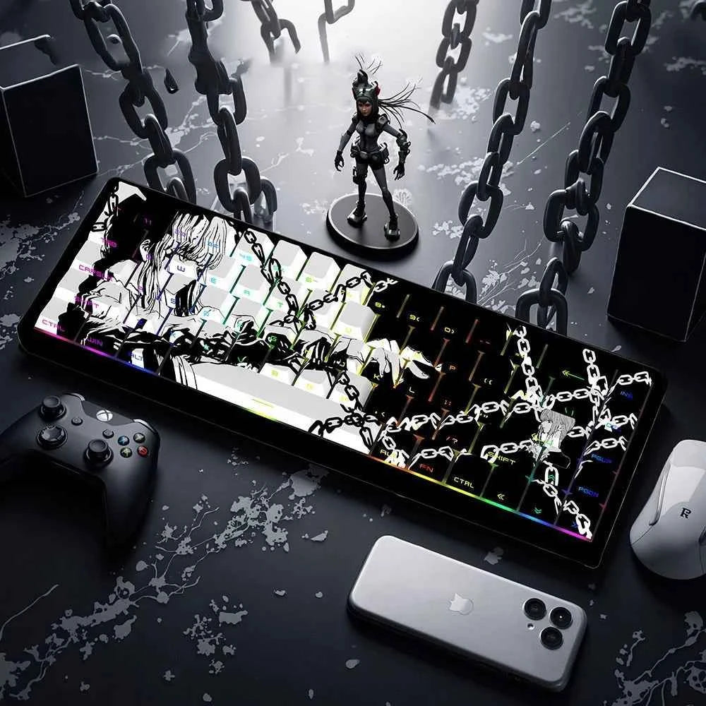 129 Keys Makima Anime Keycaps Cartoon PBT Keycap Cherry Keycaps Key Cap Dye-sub Mechanical Keyboard Caps for 64/68/71/84/108